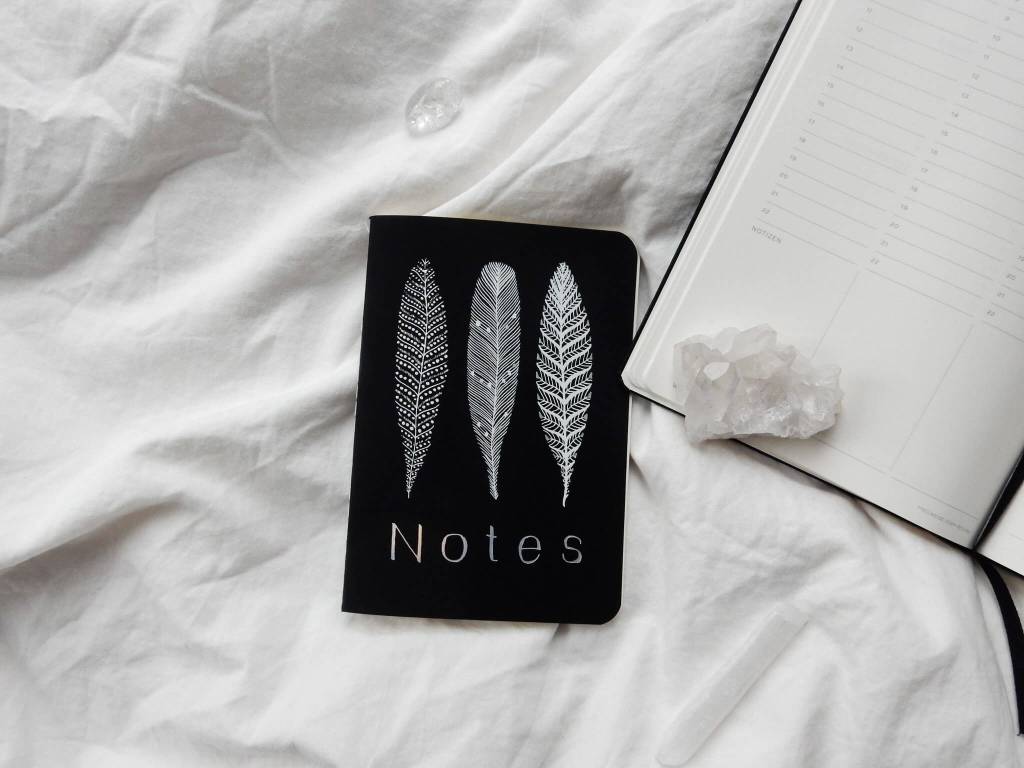 notebook crystals journaling