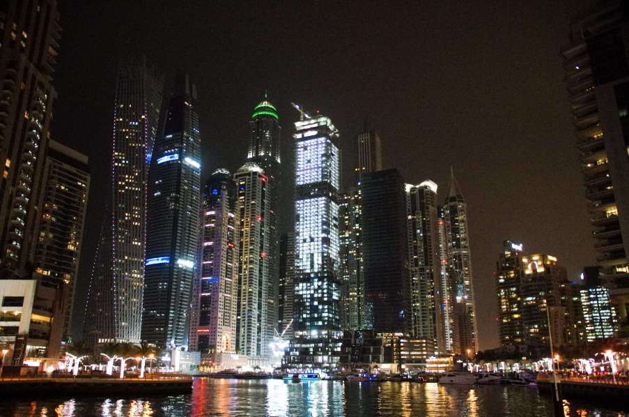 Dubai Marina at night