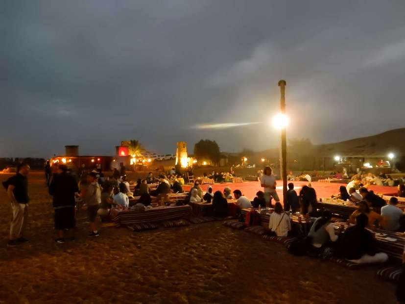 Dubai Desert Camp at night